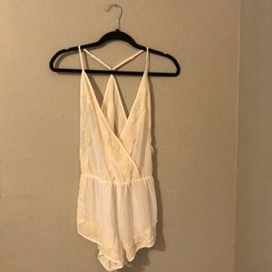 Flora Nikrooz Lingerie Ivory Lace Romper